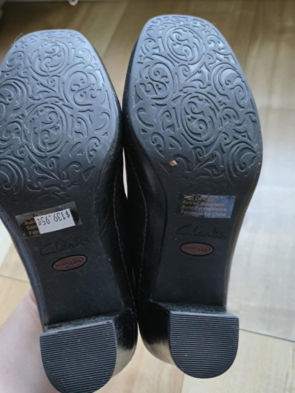 Clarks Artisan Levee Bank Black Leather Mary Jane Heels Womens Size 6M NIB - Picture 4 of 9